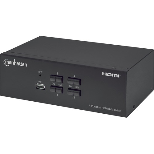 MUX KVM HMDI DOBLE MONITOR 4 1  4K 30MHZ USB2.0